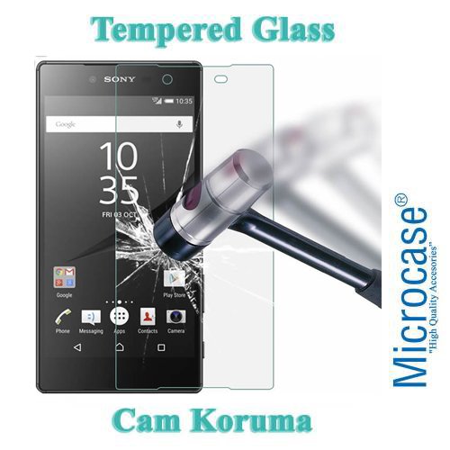 Microcase Sony Z5 Premium Tempered Glass Cam Ekran Koruma