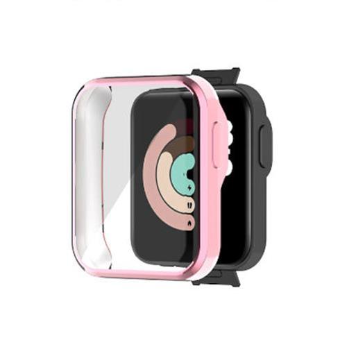 Microcase Xiaomi Redmi Watch 2 Lite Gl Önü Kapalı Tasarım Yumuşak Silikon Kılıf - Pembe