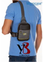 YB Collection Unisex Body Bag Su Geçirmez Kumaş Çapraz Omuz Göğüs Çantası Gri AL3873