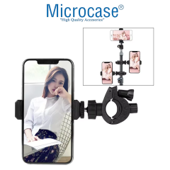Microcase 3 Telefon Başlıklı 2.1 Metre Uzayabilen Yükseklik ve Açı Ayarlı Youtuber & Influencer Çekim Tripodu Standı AL5035