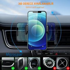 Microcase ZR683 360 Dönerli Universal Izgaralıktan Telefon Tutucu - AL4323