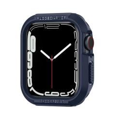 Microcase Apple Watch 7 45mm Rugged Armor Silikon Kılıf - Lacivert KN05