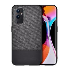 Microcase OnePlus 9 Fabrik Serisi Kumaş Desen Kılıf - Siyah