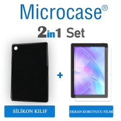 Microcase Huawei Matepad T10 9.7 inch Tablet Silikon Soft Kılıf + Siyah + Ekran Koruma (SEÇENEKLi)