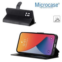 Microcase Xiaomi Mi 13 Pro Global Darbeye Dayanıklı Cüzdanlı ve Standlı Kapaklı Deri Kılıf Siyah AL4232