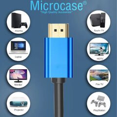 Microcase Oyun Konsolları Monitörler TV için Yüksek Hızlı 4K Ultra HD HDMI Kablo 5 metre - AL3773