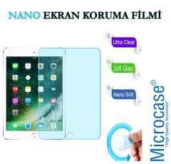 Microcase iPad 9.7 2017 Delüx Serisi Universal Standlı Deri Kılıf - Pembe + Nano Esnek Ekran Koruma Filmi