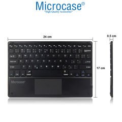 Microcase iPad Pro 12.9 M2 2022 için Touchpad Bluetooth Klavye 24 cm (TR Sticker) + Bluetooth Mouse + Stand - AL2766