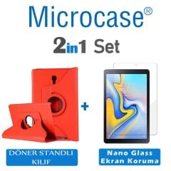 Samsung Galaxy Tab A 10.5 T590 T595 360 Döner Stand Kılıf + NANO