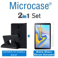 Samsung Galaxy Tab A 10.5 T590 T595 360 Döner Stand Kılıf + NANO