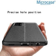 Microcase Samsung Galaxy A52 Leather Tpu Silikon Kılıf - Siyah