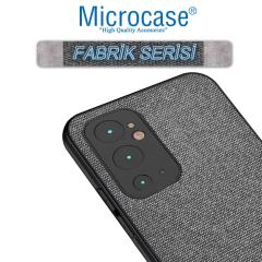 Microcase OnePlus 9RT 5G Fabrik Serisi Kumaş Desen Kılıf - Gri