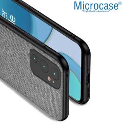 Microcase OnePlus 9RT 5G Fabrik Serisi Kumaş Desen Kılıf - Gri
