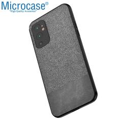 Microcase OnePlus 9RT 5G Fabrik Serisi Kumaş Desen Kılıf - Gri