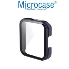 Microcase Xiaomi Redmi Watch 2 Lite Gl Ekran Korumalı Sert Slim Rubber Kılıf - Mavi