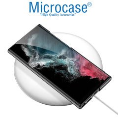 Microcase Samsung Galaxy S23 Ultra ile uyumlu Standlı Kristal Sert Plastik Kılıf - AL3564
