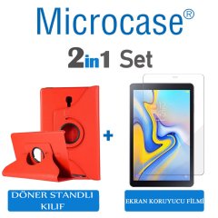 Samsung Galaxy Tab A 10.5 T590 T595 360 Döner Stand Kılıf + FİLM