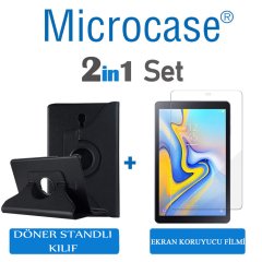 Samsung Galaxy Tab A 10.5 T590 T595 360 Döner Stand Kılıf + FİLM