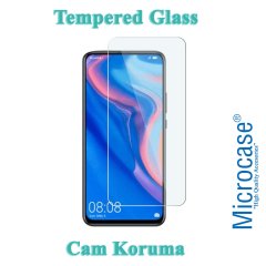 Microcase Huawei P Smart Z - Huawei Y9 Prime 2019 Alfa Serisi Armor Standlı Perfect Koruma Kılıf - Siyah + Tempered Glass Cam Koruma