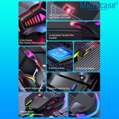 Microcase 3200 DPI Ergonomik Sessiz Kablolu RGB Işıklı Gaming Oyuncu Mouse - AL4929