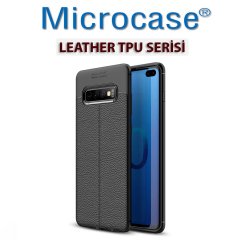 Microcase Samsung Galaxy S10 Plus Leather Tpu Silikon Kılıf