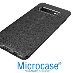 Microcase Samsung Galaxy S10 Plus Leather Tpu Silikon Kılıf