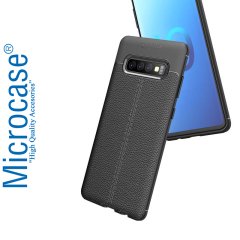 Microcase Samsung Galaxy S10 Plus Leather Tpu Silikon Kılıf