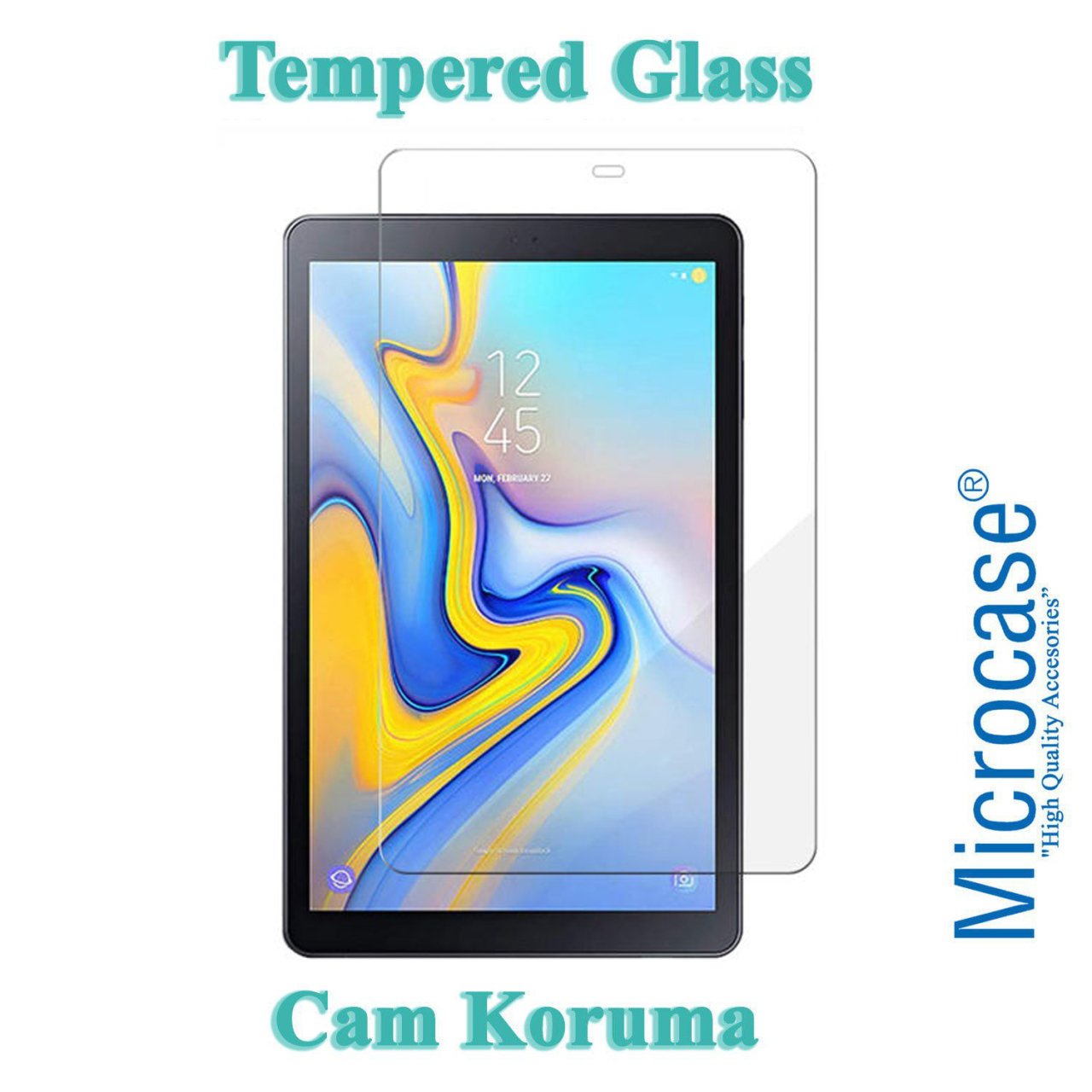 Microcase Samsung Galaxy Tab A 10.5 T590 T595 Tempered Glass Cam