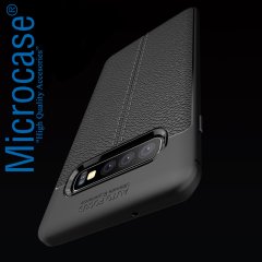 Microcase Samsung Galaxy S10 Leather Tpu Silikon Kılıf