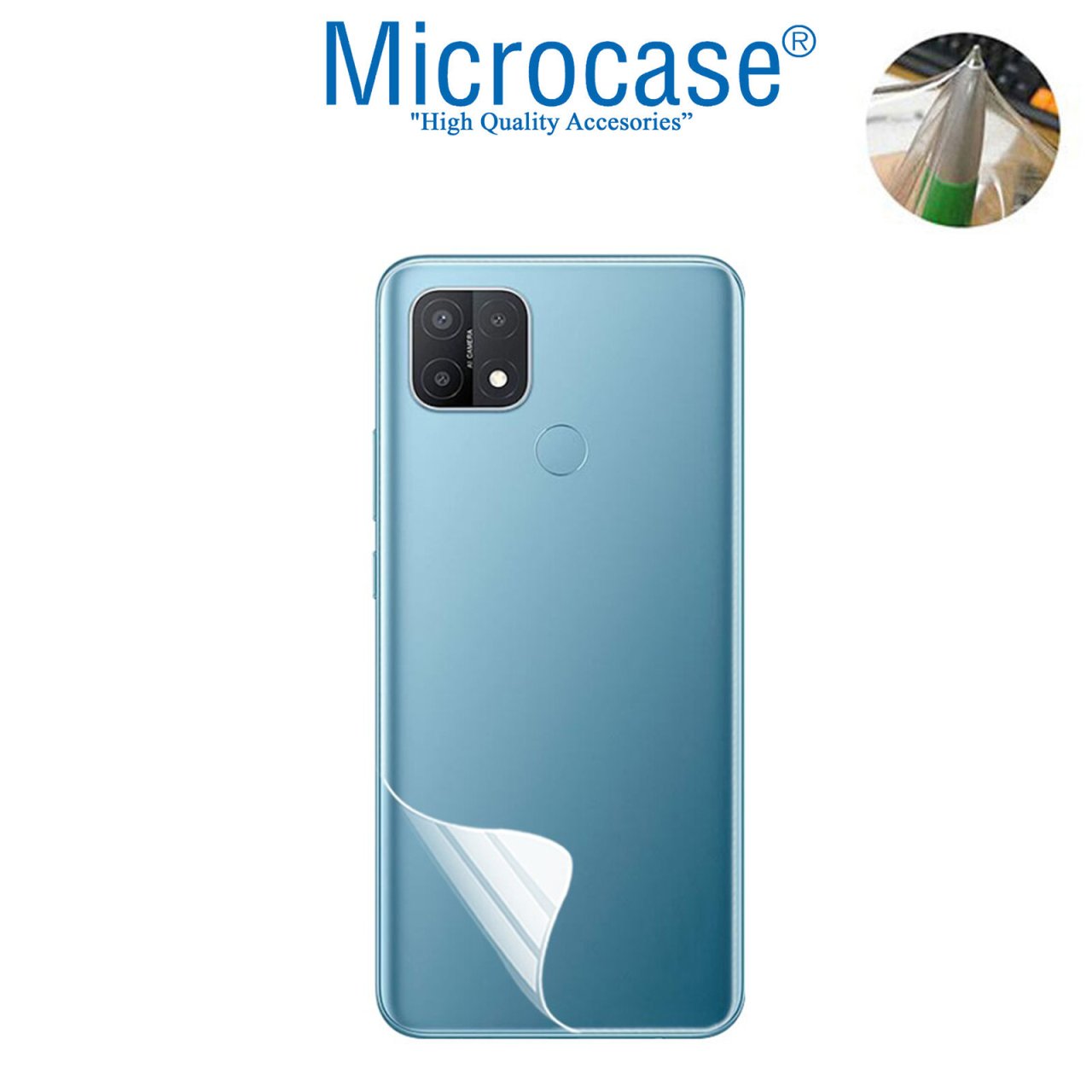 Microcase Oppo A15 - Oppo A15S Full Arka Kaplama TPU Soft Koruma Filmi