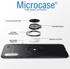 Microcase Samsung Galaxy M10 Focus Serisi Yüzük Standlı Kılıf