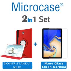 Samsung Galaxy Tab S4 10.5 T830 T835 360 Döner Stand Kılıf + NANO