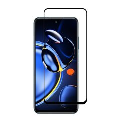 Microcase Xiaomi Redmi Note 11 SE Tam Kaplayan Çerçeveli Tempered Ekran Koruyucu - Siyah