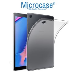 Microcase Samsung Galaxy Tab A 8 2019 T290 T295 T297 Şeffaf Silikon Kılıf + Ekran Koruma Filmi + Tablet El Tutucu