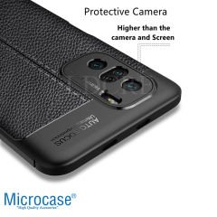 Microcase Xiaomi Redmi Note 10 Leather Tpu Silikon Kılıf - Siyah