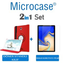 Samsung Galaxy Tab S4 10.5 T830 T835 360 Döner Stand Kılıf + FİLM