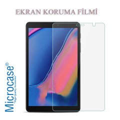 Microcase Samsung Galaxy Tab A 8 2019 T290 T295 T297 Şeffaf Silikon Kılıf + Ekran Koruma Filmi + Tablet El Tutucu