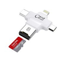 iPhone + MicroUSB + Type-C TF Kart Okuyucu Reader