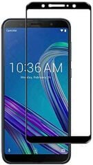 Microcase Asus Zenfone Max Pro (M1) ZB601KL Tam Kaplayan Çerçeveli Tempered Ekran Koruyucu - Siyah AL3276