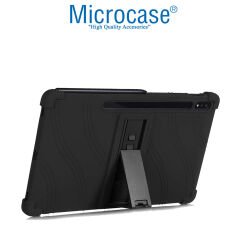 Microcase Samsung Galaxy Tab S7 T870 2in1 Set Standlı Silikon Kılıf + Bluetooth Klavye - AL8107