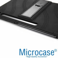 Microcase Samsung Galaxy Tab S7 T870 2in1 Set Standlı Silikon Kılıf + Bluetooth Klavye - AL8107