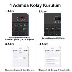 Microcase Samsung Galaxy Tab S7 T870 2in1 Set Standlı Silikon Kılıf + Bluetooth Klavye - AL8107