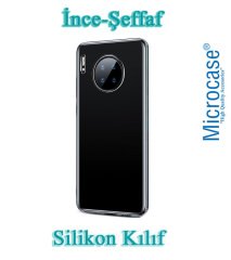 Microcase Huawei Mate 30 İnce 0.2 mm Soft Silikon Kılıf - Şeffaf + Tempered Glass Cam Koruma
