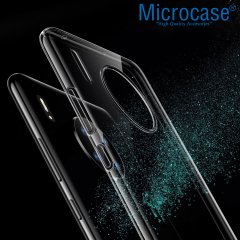 Microcase Huawei Mate 30 İnce 0.2 mm Soft Silikon Kılıf - Şeffaf + Tempered Glass Cam Koruma