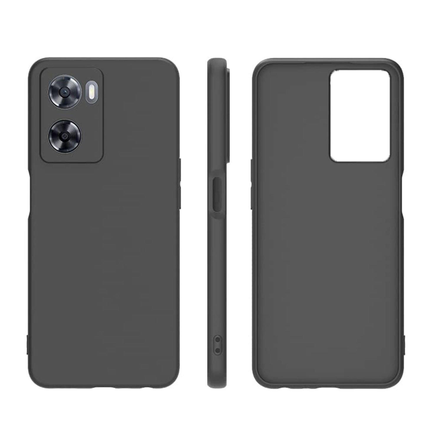 Microcase Oppo A57 Matte Serisi Silikon TPU Kılıf - Siyah AL3367