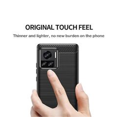 Microcase Xiaomi 13T / 13T Pro / K60 Ultra Brushed Carbon Fiber Silikon Kılıf - Siyah AL3332