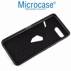 Microcase Asus ROG Phone 2 Deri Desenli Kılıf - Kırmızı