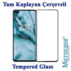 Microcase Oneplus Nord Tam Kaplayan Çerçeveli Cam -Siyah