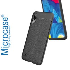 Microcase Samsung Galaxy M10 Leather Tpu Silikon Kılıf