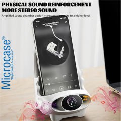 Microcase Manyetik Şarj Destekli Telefonlar ile uyumlu 15W 3in1 Hopörlörlü Koku Mekanizmalı Kablosuz Hızlı Şarj Standı - AL3778